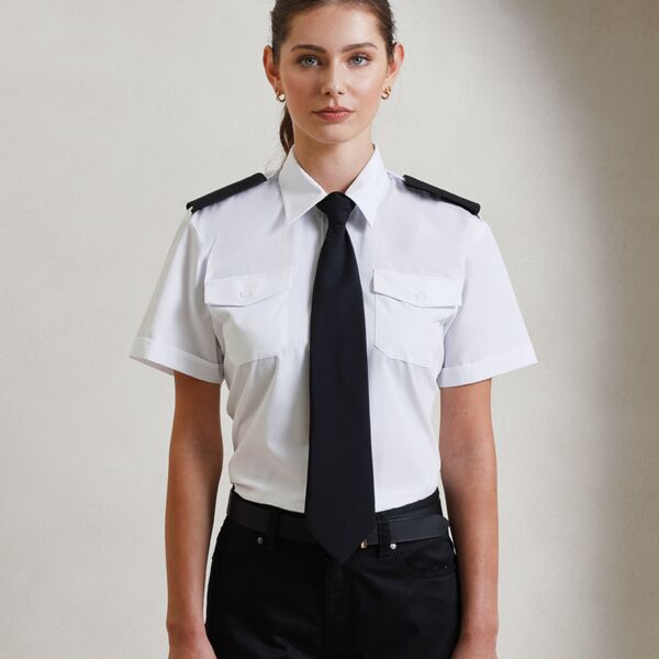 Premier Ladies Short Sleeve Pilot Shirt Thumbnail